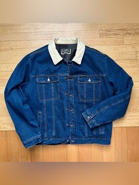 Whiskey bent heavy duty denim work jacket coat XL